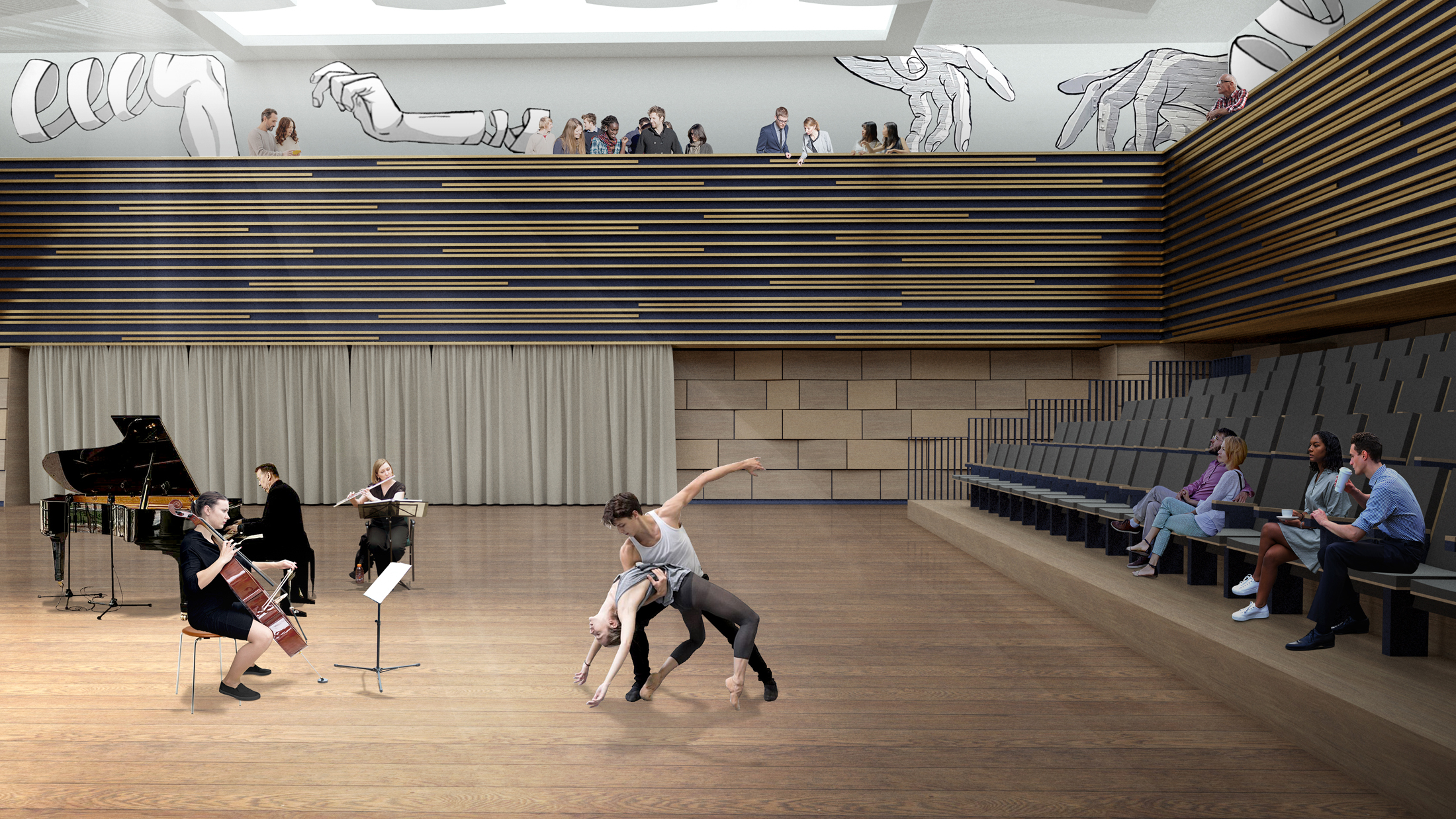 The new performing arts centre Amare, designed by NOAHH and JCAU