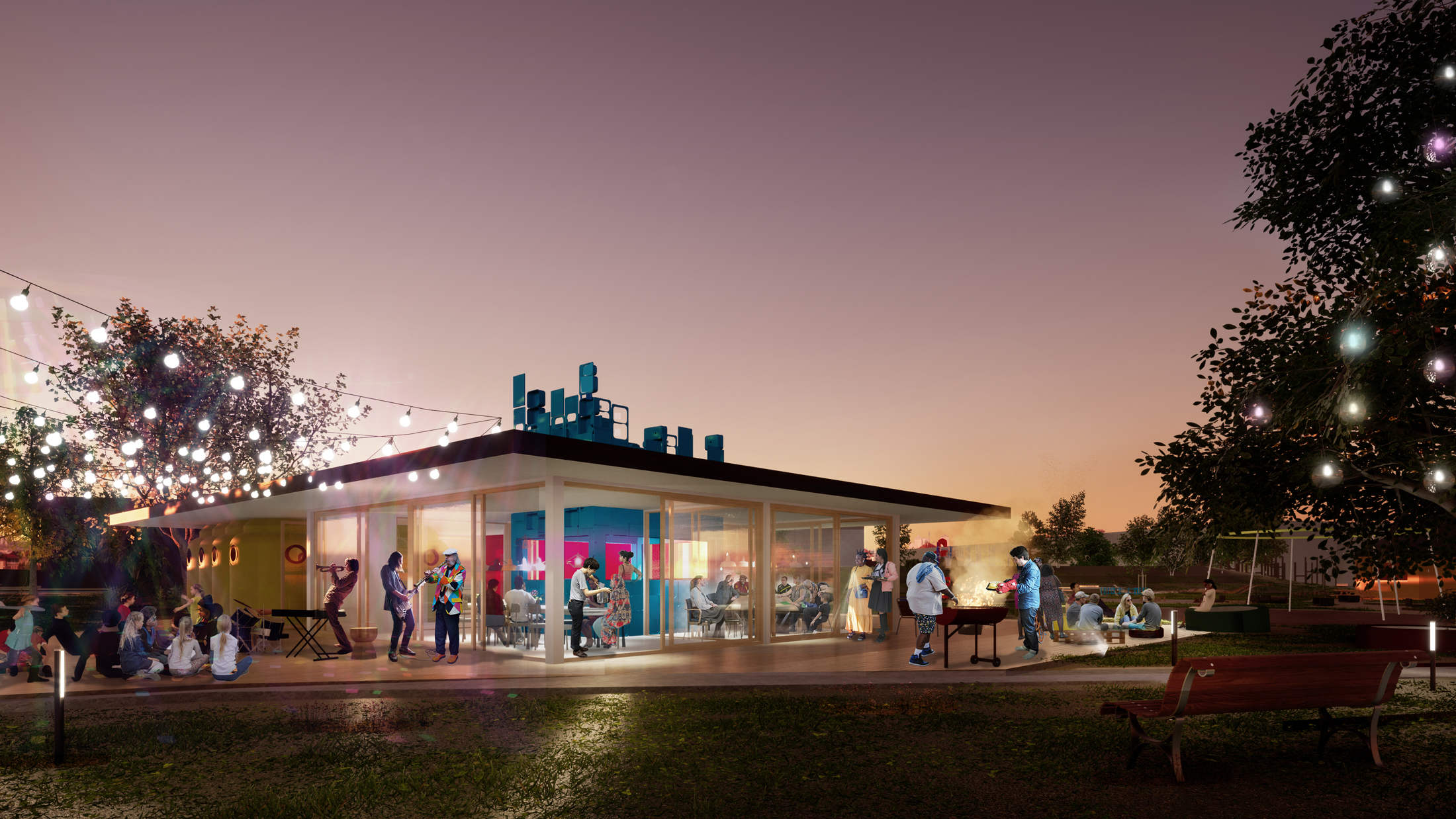 Community Centre De Zeeslag, designed by NOAHH | Network Oriented Architecture