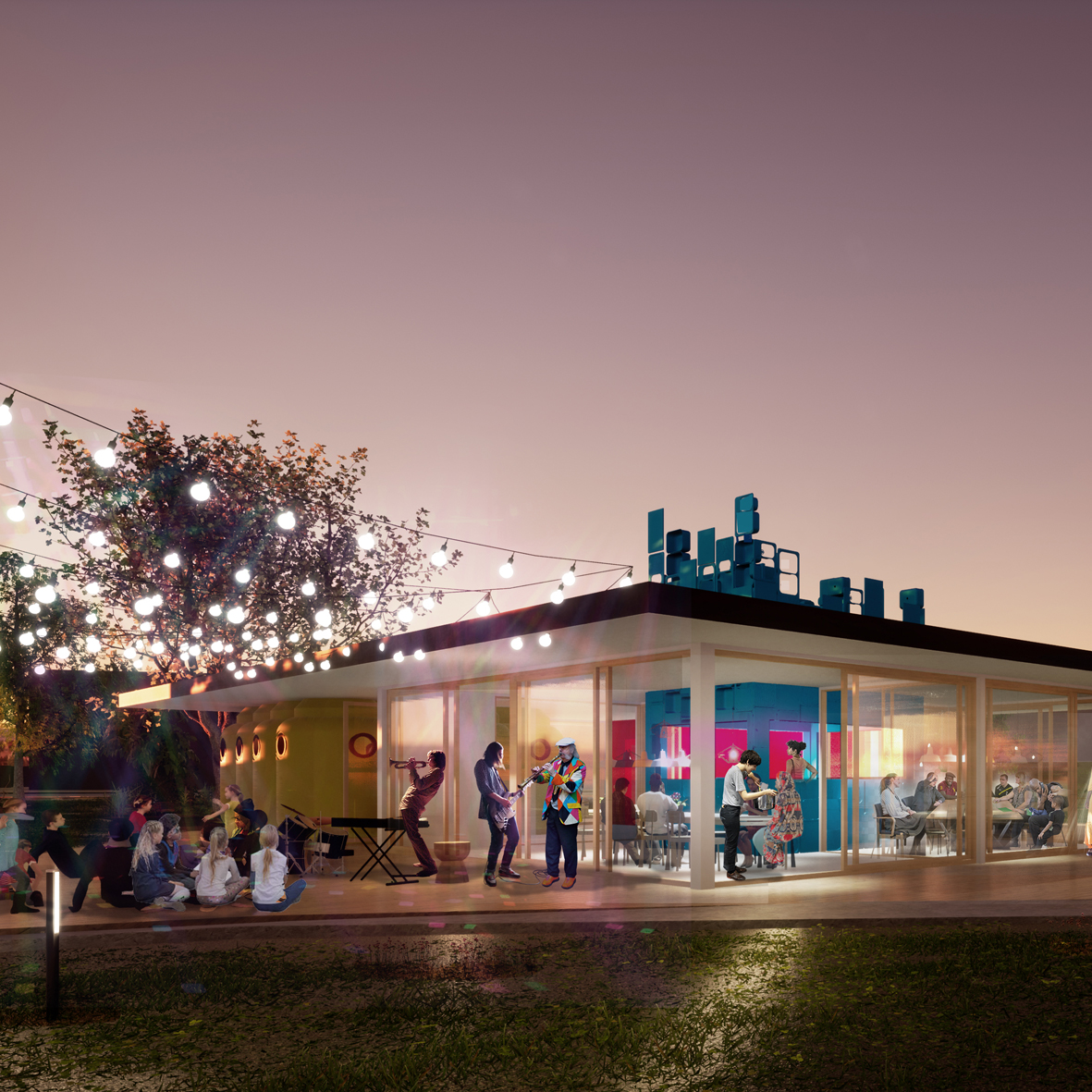 Community Centre De Zeeslag, designed by NOAHH | Network Oriented Architecture